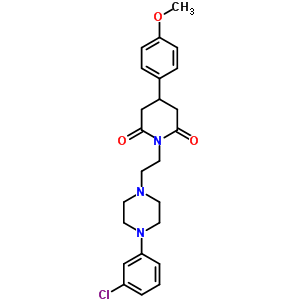 79322-99-9  1-{2-[4-(3-chlorophenyl)piperazin-1-yl]ethyl}-4-(4-methoxyphenyl)piperidine-2,6-dione