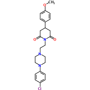 79323-00-5  1-{2-[4-(4-chlorophenyl)piperazin-1-yl]ethyl}-4-(4-methoxyphenyl)piperidine-2,6-dione