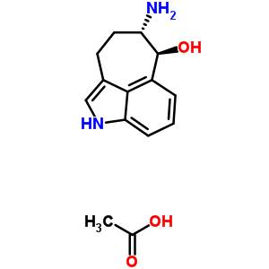 79931-08-1  (5S,6S)-5-amino-3,4,5,6-tetrahydro-1H-cyclohepta[cd]indol-6-ol acetate (salt)