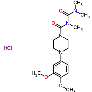 80712-41-0  4-(3,4-dimethoxyphenyl)-N-(dimethylcarbamoyl)-N-methylpiperazine-1-carboxamide hydrochloride