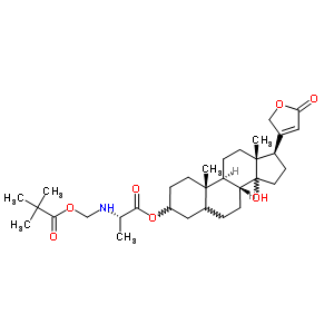 81072-26-6  (14xi)-3-[(N-{[(2,2-dimethylpropanoyl)oxy]methyl}-L-alanyl)oxy]-14-hydroxycard-20(22)-enolide