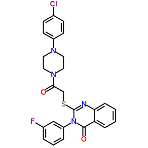 81262-74-0  2-({2-[4-(4-chlorophenyl)piperazin-1-yl]-2-oxoethyl}sulfanyl)-3-(3-fluorophenyl)quinazolin-4(3H)-one