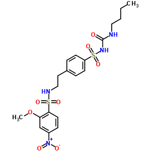 81514-32-1  N-(2-{4-[(butylcarbamoyl)sulfamoyl]phenyl}ethyl)-2-methoxy-4-nitrobenzenesulfonamide
