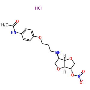 81785-52-6  2-({3-[4-(acetylamino)phenoxy]propyl}amino)-1,4:3,6-dianhydro-2-deoxy-5-O-nitro-L-iditol hydrochloride