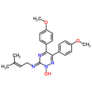 82123-25-9  (3E)-5,6-bis(4-methoxyphenyl)-3-[(3-methylbut-2-en-1-yl)imino]-1,2,4-triazin-2(3H)-ol