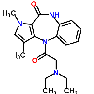 83622-01-9  4-(N,N-diethylglycyl)-1,3-dimethyl-4,9-dihydropyrrolo[3,2-b][1,5]benzodiazepin-10(1H)-one