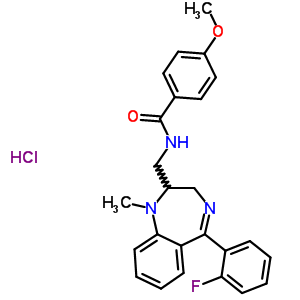 83736-67-8  N-{[5-(2-fluorophenyl)-1-methyl-2,3-dihydro-1H-1,4-benzodiazepin-2-yl]methyl}-4-methoxybenzamide hydrochloride