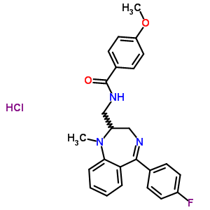83736-75-8  N-{[5-(4-fluorophenyl)-1-methyl-2,3-dihydro-1H-1,4-benzodiazepin-2-yl]methyl}-4-methoxybenzamide hydrochloride
