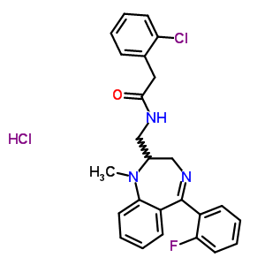 83737-47-7  2-(2-chlorophenyl)-N-{[5-(2-fluorophenyl)-1-methyl-2,3-dihydro-1H-1,4-benzodiazepin-2-yl]methyl}acetamide hydrochloride