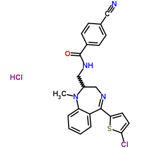 84671-58-9  N-{[5-(5-chlorothiophen-2-yl)-1-methyl-2,3-dihydro-1H-1,4-benzodiazepin-2-yl]methyl}-4-cyanobenzamide hydrochloride