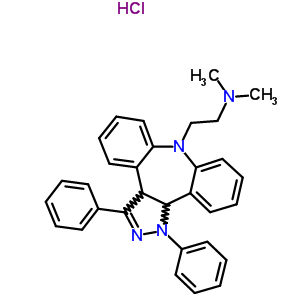 85008-82-8  2-(1,3-diphenyl-3a,12b-dihydrodibenzo[b,f]pyrazolo[3,4-d]azepin-8(1H)-yl)-N,N-dimethylethanamine hydrochloride