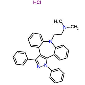 85008-90-8  2-(1,3-diphenyldibenzo[b,f]pyrazolo[3,4-d]azepin-8(1H)-yl)-N,N-dimethylethanamine hydrochloride