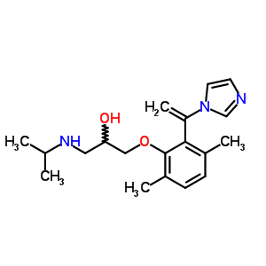 85128-20-7  1-{2-[1-(1H-imidazol-1-yl)ethenyl]-3,6-dimethylphenoxy}-3-[(1-methylethyl)amino]propan-2-ol