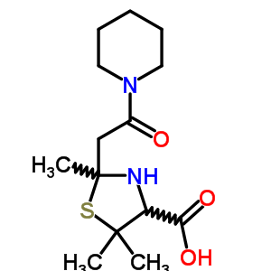 85486-58-4  2,5,5-trimethyl-2-(2-oxo-2-piperidin-1-ylethyl)-1,3-thiazolidine-4-carboxylic acid