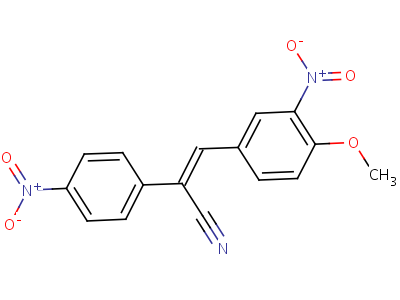 1241-09-4  (2Z)-3-(4-methoxy-3-nitrophenyl)-2-(4-nitrophenyl)prop-2-enenitrile