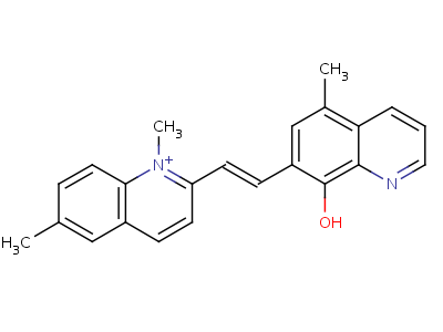 13785-20-1  (7E)-7-[(2E)-2-(1,6-dimethylquinolin-2(1H)-ylidene)ethylidene]-5-methyl-8-oxo-7,8-dihydroquinolinium