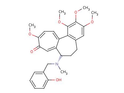 16892-03-8  (7S)-7-[(2-hydroxybenzyl)(methyl)amino]-1,2,3,10-tetramethoxy-6,7-dihydrobenzo[a]heptalen-9(5H)-one