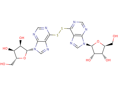 23521-02-0  (2S,3S,4R,5S)-2-[6-[9-[(2R,3R,4S,5R)-3,4-dihydroxy-5-(hydroxymethyl)tetrahydrofuran-2-yl]purin-6-yl]disulfanylpurin-9-yl]-5-(hydroxymethyl)tetrahydrofuran-3,4-diol