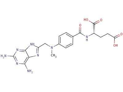 27150-04-5  N-(4-{[(2,6-diamino-7H-purin-8-yl)methyl](methyl)amino}benzoyl)-L-glutamic acid