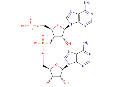 33009-07-3  Adenosine, adenylyl-(3'→5')-, mono(hydrogen phosphonate) (ester)