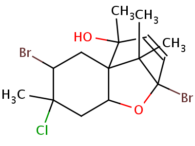 33880-90-9  (2R,5R,5aR,7S,8S,9aS)-2,7-dibromo-8-chloro-5,8,10,10-tetramethyl-2,5,7,8,9,9a-hexahydro-6H-2,5a-methano-1-benzoxepin-5-ol