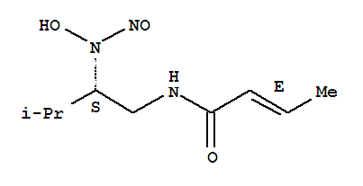 37134-80-8  (2E)-N-{(2S)-2-[hydroxy(nitroso)amino]-3-methylbutyl}but-2-enamide