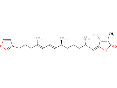 37905-12-7  (2E)-2-[(2S,6S,7E,9E)-13-furan-3-yl-2,6,10-trimethyltrideca-7,9-dien-1-ylidene]-5-hydroxy-4-methylfuran-3(2H)-one