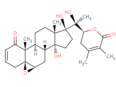 38254-15-8  (5beta,6beta,17alpha,22S)-14,17,20-trihydroxy-5,6:22,26-diepoxyergosta-2,24-diene-1,26-dione