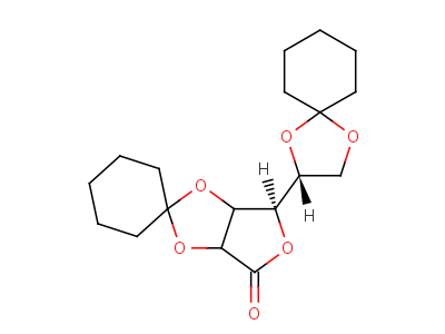 40656-50-6  (3a'S,6'R,6a'S)-6'-[(2R)-1,4-dioxaspiro[4.5]dec-2-yl]dihydrospiro[cyclohexane-1,2'-furo[3,4-d][1,3]dioxol]-4'(3a'H)-one (non-preferred name)