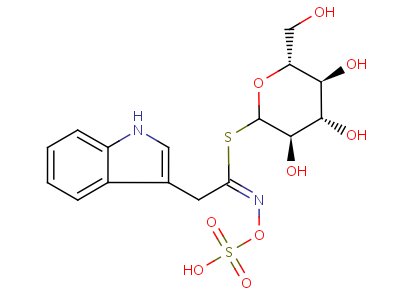 4356-52-9  1-S-[(1E)-2-(1H-indol-3-yl)-N-(sulfonatooxy)ethanimidoyl]-1-thio-beta-D-glucopyranose