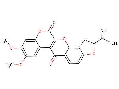 4439-62-7  (2R)-8,9-dimethoxy-2-(prop-1-en-2-yl)-1,2-dihydrochromeno[3,4-b]furo[2,3-h]chromene-6,12-dione