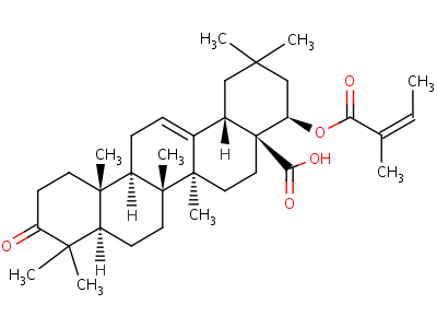 467-81-2  methyl (22beta)-22-{[(2Z)-2-methylbut-2-enoyl]oxy}-3-oxoolean-12-en-28-oate