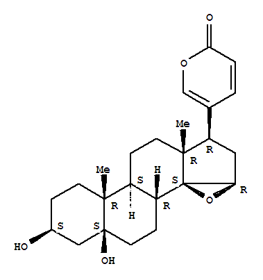 470-42-8  (3beta,5beta,15beta)-3,5-dihydroxy-14,15-epoxybufa-20,22-dienolide