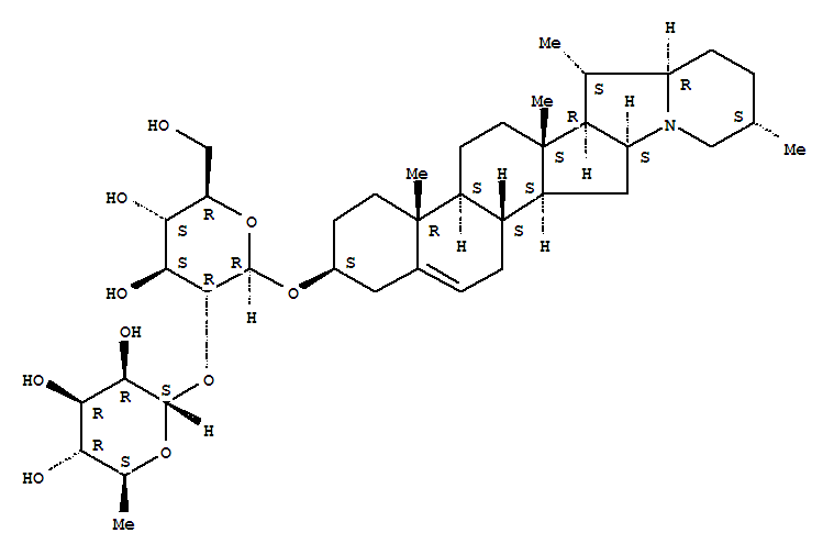 472-51-5  (3beta)-solanid-5-en-3-yl 2-O-(6-deoxy-alpha-L-mannopyranosyl)-beta-D-glucopyranoside