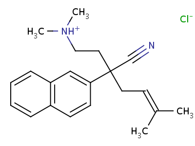 50765-85-0  2-[2-(dimethylamino)ethyl]-5-methyl-2-(naphthalen-2-yl)hex-4-enenitrile