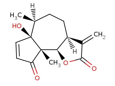 508-59-8  6a-hydroxy-6,9a-dimethyl-3-methylidene-3,3a,4,5,6,6a,9a,9b-octahydroazuleno[4,5-b]furan-2,9-dione