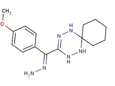 52546-79-9  (3Z)-3-[hydrazino(4-methoxyphenyl)methylidene]-1,2,4,5-tetraazaspiro[5.5]undec-1-ene