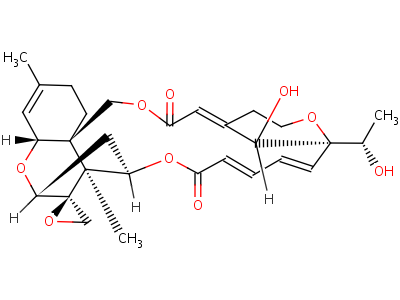 53126-64-0  (4E,9R,10E,12Z,16R,16aS,17R,18R,19aR,23aR,25R)-25-hydroxy-9-[(1S)-1-hydroxyethyl]-16a,21-dimethyl-6,7,16,16a,22,23-hexahydro-3H,18H,19aH-spiro[5,9:16,18-dimethano[1,6,12]trioxacyclooctadecino[3,4-d]chromene-17,2'-oxirane]-3,14(9H)-dione