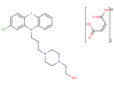 5352-90-9  2-{4-[3-(2-chlor-10H-fenothiazin-10-yl)propyl]piperazin-1-yl}ethanol di[(2Z)-but-2-enedioate] (sůl)