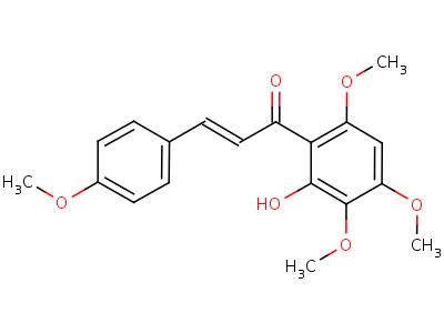 5453-02-1  (2E)-1-(2-hydroxy-3,4,6-trimethoxyphenyl)-3-(4-methoxyphenyl)prop-2-en-1-one