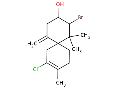 55303-97-4  (2R,3S,6R)-2-bromo-8-chloro-1,1,9-trimethyl-5-methylidenespiro[5.5]undec-8-en-3-ol