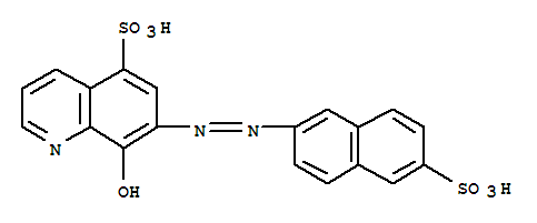 56990-57-9  (7E)-8-oxo-7-[(6-sulfonaphthalen-2-yl)hydrazono]-7,8-dihydroquinoline-5-sulfonic acid