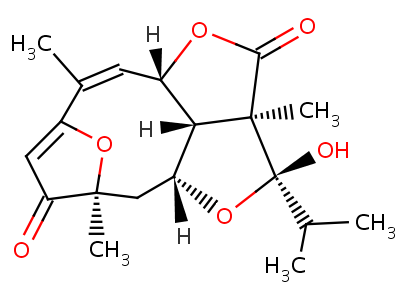 58030-93-6  (10Z)-3-hydroxy-2a,6,10-trimethyl-3-(1-methylethyl)-2a,3,5,6,11a,11b-hexahydro-2H-6,9-epoxy-1,4-dioxacyclodeca[cd]pentalene-2,7(4aH)-dione