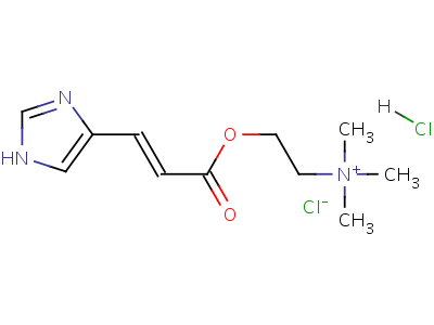 6032-82-2  2-{[(2E)-3-(1H-imidazol-5-yl)prop-2-enoyl]oxy}-N,N,N-trimethylethanaminium chloride hydrochloride