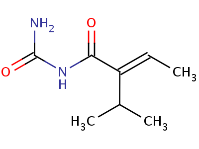 60364-26-3  (2E)-N-carbamoyl-2-(1-methylethyl)but-2-enamide