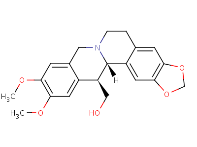 60734-44-3  (10,11-dimethoxy-5,8,13,13a-tetrahydro-6H-[1,3]dioxolo[4,5-g]isoquino[3,2-a]isoquinolin-13-yl)methanol