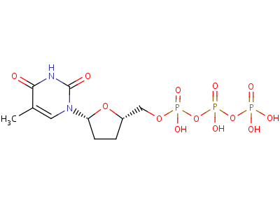 611-60-9  (hydroxy-phosphonooxy-phosphoryl) [(2S,5R)-5-(5-methyl-2,4-dioxo-pyrimidin-1-yl)tetrahydrofuran-2-yl]methyl hydrogen phosphate; phosphonoformic acid