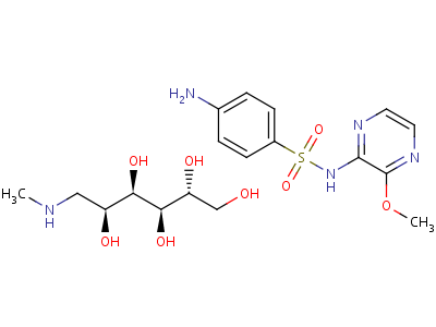 56782-29-7;62907-78-2  4-amino-N-(3-methoxypyrazin-2-yl)benzenesulfonamide - 1-deoxy-1-(methylamino)-D-glucitol (1:1)