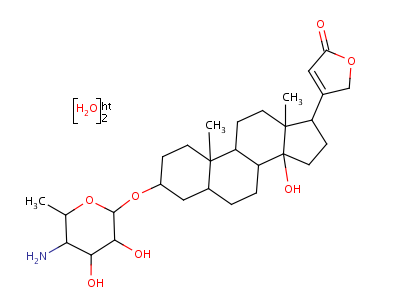 59006-00-7;63938-94-3  (3beta,5beta,14xi)-3-[(4-amino-4,6-dideoxy-beta-D-galactopyranosyl)oxy]-14-hydroxycard-20(22)-enolide