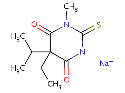 64038-17-1  5-ethyl-1-methyl-5-(1-methylethyl)-2-thioxodihydropyrimidine-4,6(1H,5H)-dione